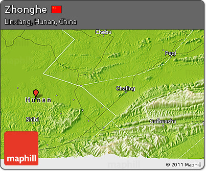 Physical 3D Map of Zhonghe