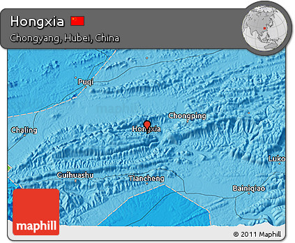 Political 3D Map of Hongxia