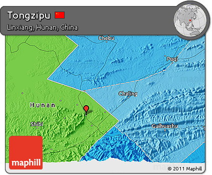 Political 3D Map of Tongzipu