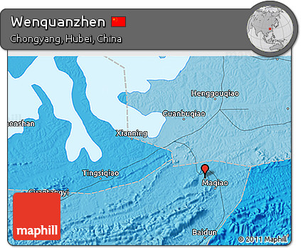 Political 3D Map of Wenquanzhen