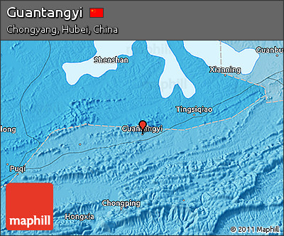 Political 3D Map of Guantangyi