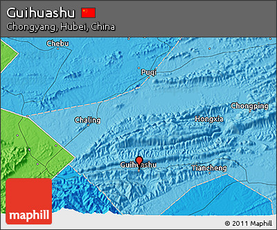 Political 3D Map of Guihuashu