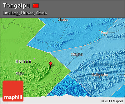 Political 3D Map of Tongzipu