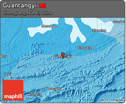 Political 3D Map of Guantangyi