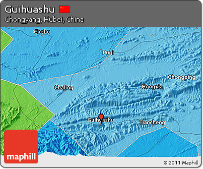 Political 3D Map of Guihuashu