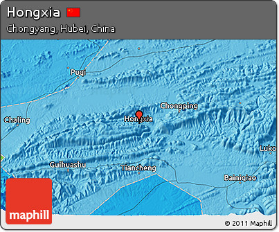 Political 3D Map of Hongxia