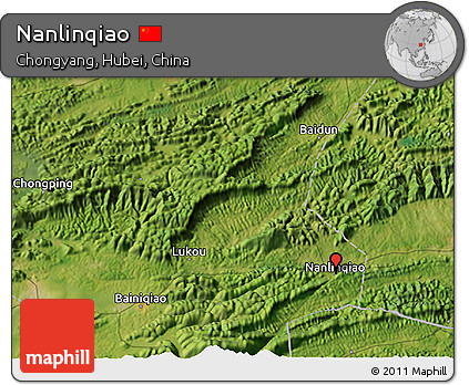 Satellite 3D Map of Nanlinqiao