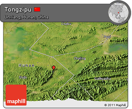 Satellite 3D Map of Tongzipu