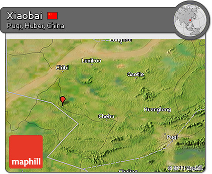 Satellite 3D Map of Xiaobai