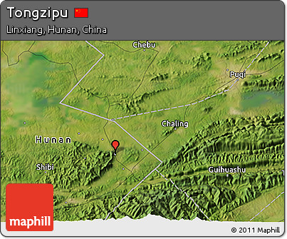 Satellite 3D Map of Tongzipu