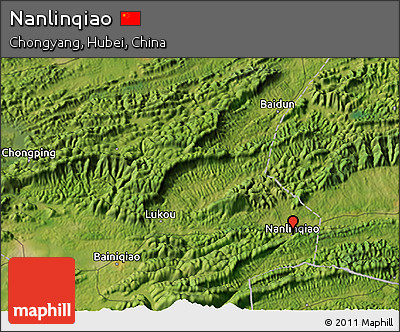 Satellite 3D Map of Nanlinqiao