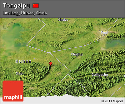 Satellite 3D Map of Tongzipu