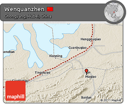 Shaded Relief 3D Map of Wenquanzhen