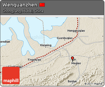 Shaded Relief 3D Map of Wenquanzhen
