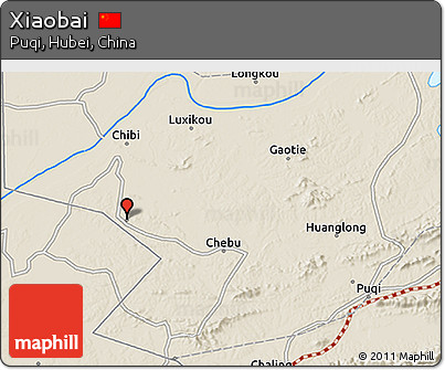 Shaded Relief 3D Map of Xiaobai