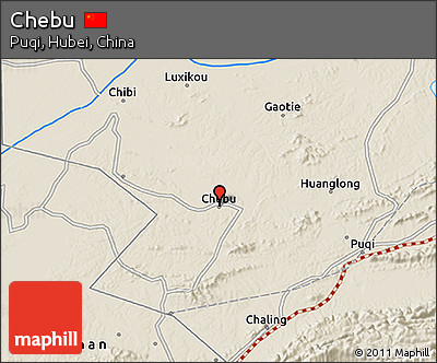 Shaded Relief 3D Map of Chebu