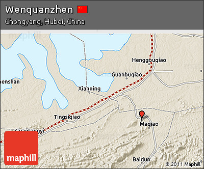 Shaded Relief 3D Map of Wenquanzhen