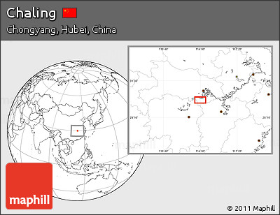 Blank Location Map of Chaling