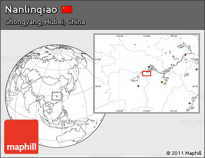 Blank Location Map of Nanlinqiao