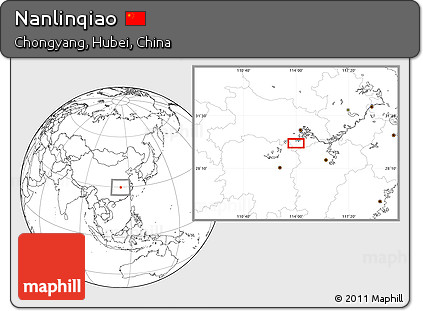 Blank Location Map of Nanlinqiao