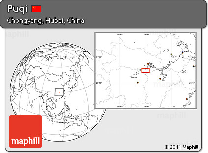 Blank Location Map of Puqi