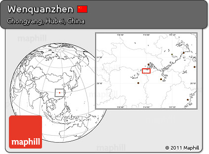 Blank Location Map of Wenquanzhen