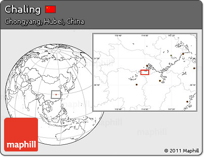 Blank Location Map of Chaling