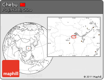 Blank Location Map of Chebu