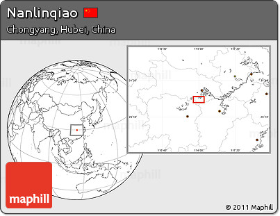 Blank Location Map of Nanlinqiao