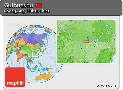 Political Location Map of Guihuashu