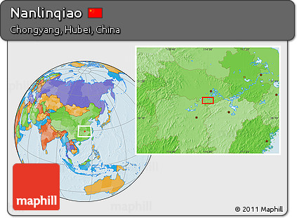 Political Location Map of Nanlinqiao