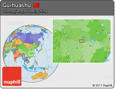 Political Location Map of Guihuashu