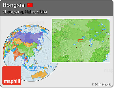 Political Location Map of Hongxia