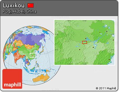 Political Location Map of Luxikou