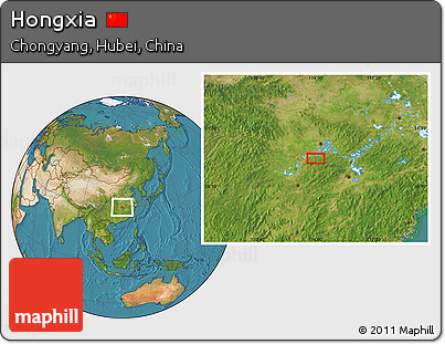 Satellite Location Map of Hongxia