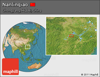 Satellite Location Map of Nanlinqiao