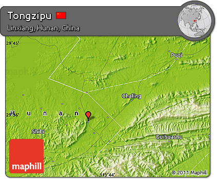 Physical Map of Tongzipu