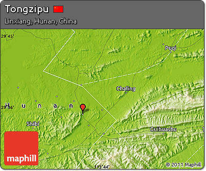 Physical Map of Tongzipu