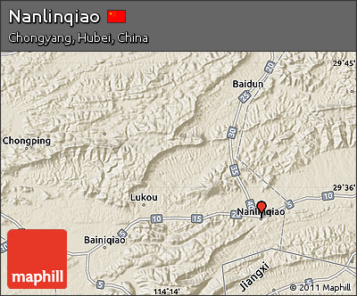 Shaded Relief Map of Nanlinqiao
