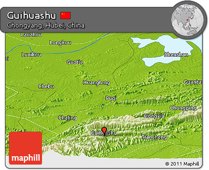 Physical Panoramic Map of Guihuashu