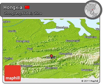 Physical Panoramic Map of Hongxia