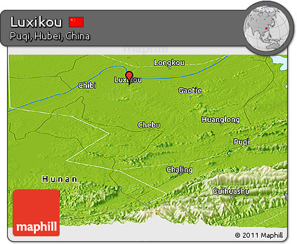 Physical Panoramic Map of Luxikou