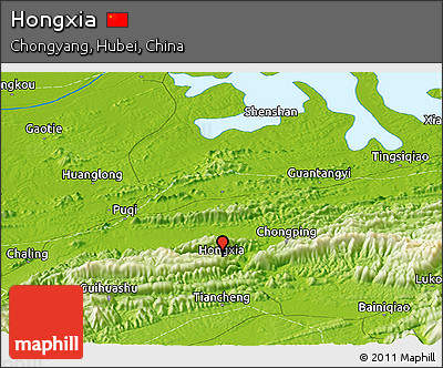 Physical Panoramic Map of Hongxia