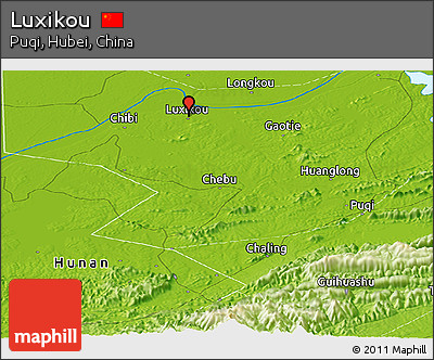 Physical Panoramic Map of Luxikou