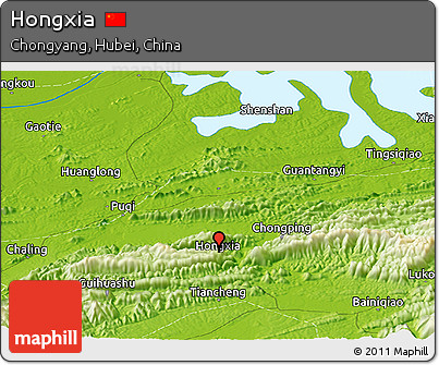 Physical Panoramic Map of Hongxia