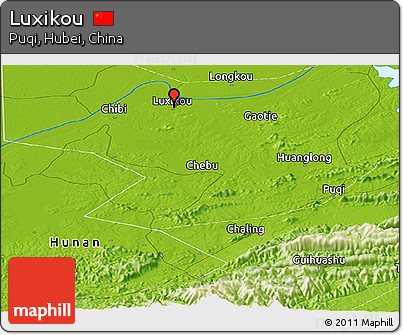 Physical Panoramic Map of Luxikou