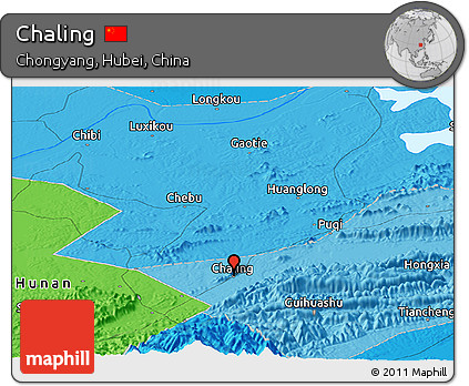 Political Panoramic Map of Chaling
