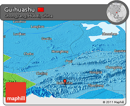 Political Panoramic Map of Guihuashu