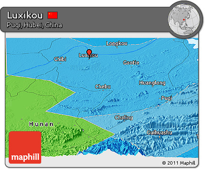 Political Panoramic Map of Luxikou