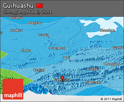 Political Panoramic Map of Guihuashu